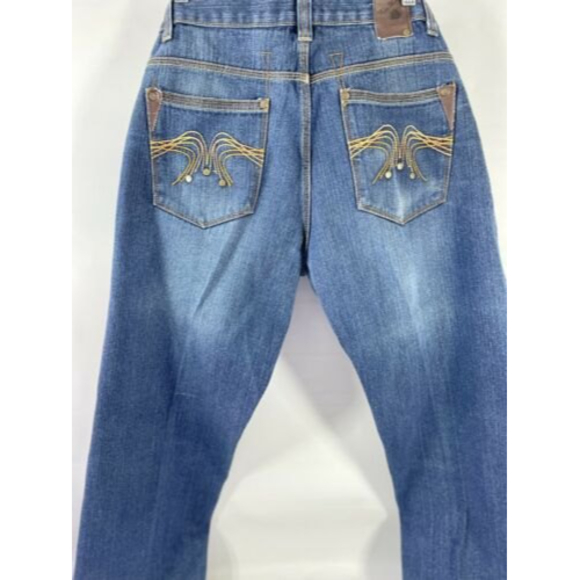 True Urban Men's Jeans Size 34x29 Hip Hop Jeans Relaxed Baggy Embroidered Denim - Picture 1 of 11